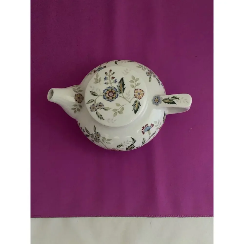 Vintage Andrea by Sadek Buckingham Floral Small Teapot with Lid Made In Japan